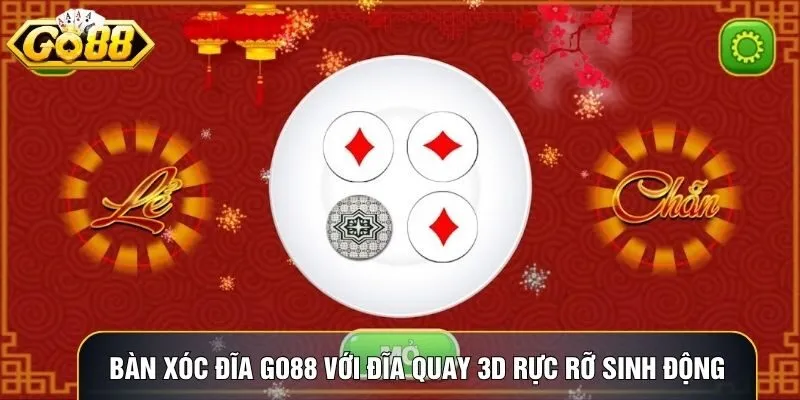 Bàn Xóc đĩa Go88 với đĩa quay 3D rực rỡ và hiệu ứng sinh động Bàn Xóc đĩa Go88 với đĩa quay 3D rực rỡ và hiệu ứng sinh động