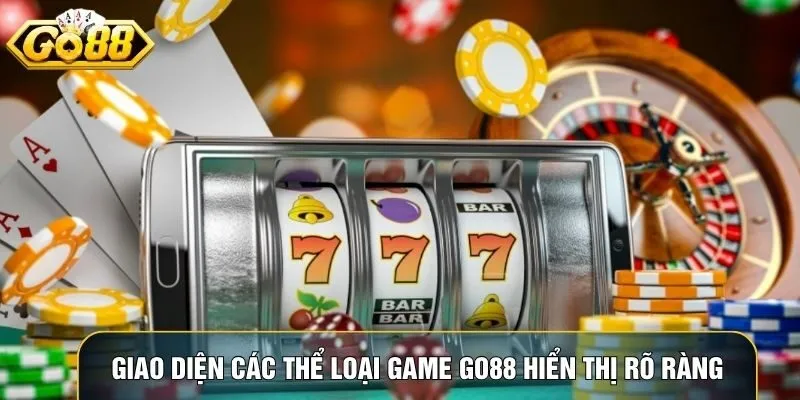 Giao diện các thể loại Game Go88 hiển thị rõ ràng với màu sắc sinh động Giao diện các thể loại Game Go88 hiển thị rõ ràng với màu sắc sinh động